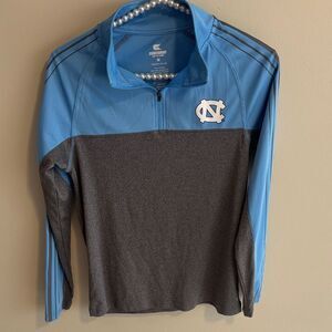 Colosseum North Carolina tar heels Blue Gray Quarter-Zip Pullover youth medium
